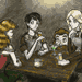 Ангуа, Салли, Веселинка и Тауни (Смуглняка) в баре, иллюстрация к Thud!
